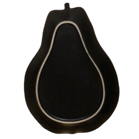 Pear Trinket Dish Catch-All Tray Plate Platter Serveware Ceramic 10"x7" Brown - Picture 4 of 4